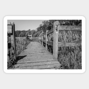 Wooden bridge in rural Norfolk Sticker